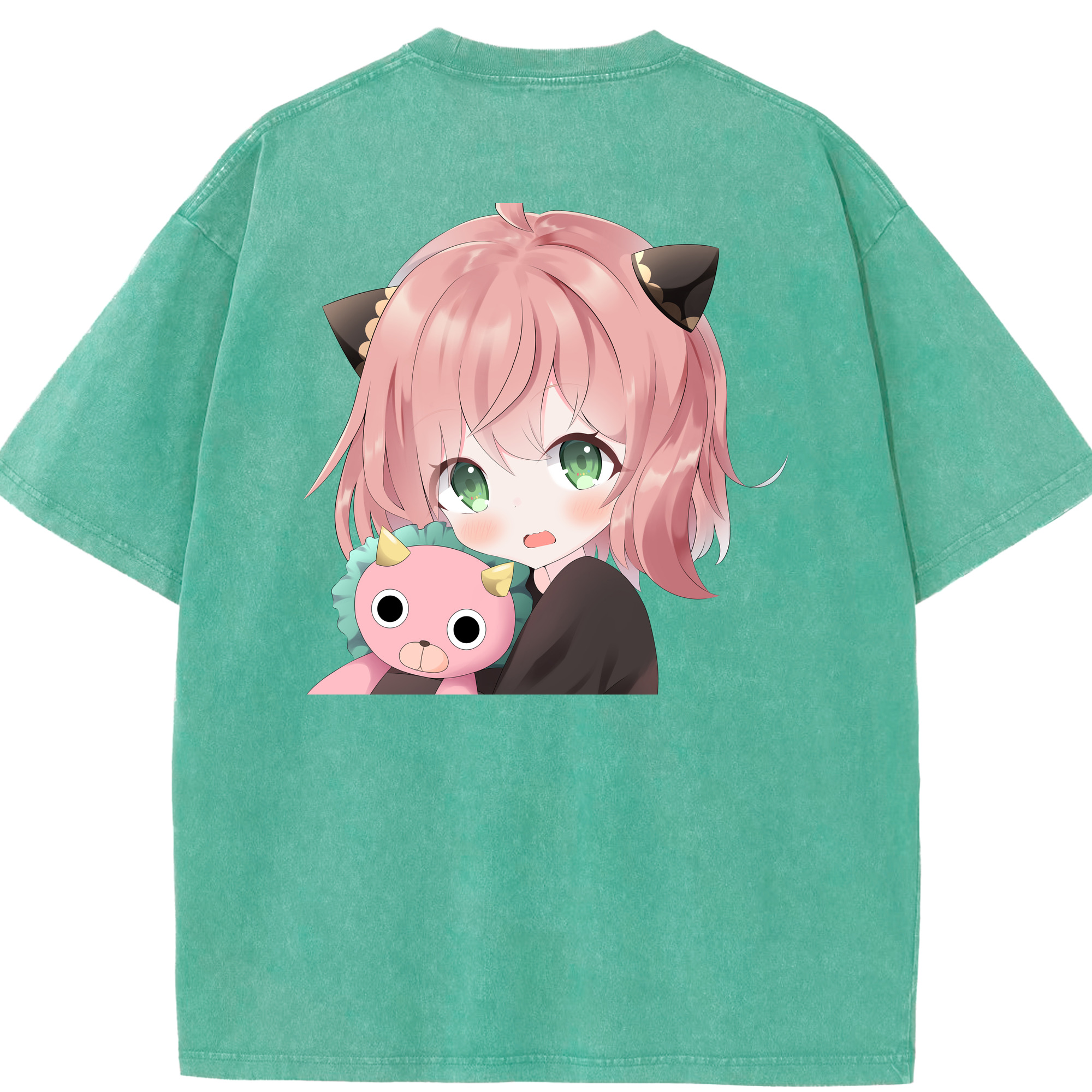 （画像用） SPY×FAMILY间谍家家酒 綿100% ヴィンテージ風 半袖Tシャツ（背面プリント）